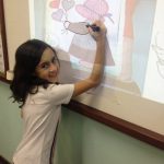 Alunos em atividade na sala de aula, em setembro