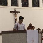 Altar da igreja durante a Novena de Santa Rita
