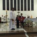 Altar da igreja durante a Novena de Santa Rita