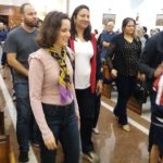 Celebração do 4º dia da Novena de Santa Rita, com alunos, pais, Irmãs Calvarianas e equipe pedagógica