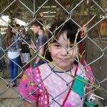 Público nas barracas e na quadra durante a Festa Junina 2019