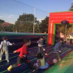 Brinquedos infláveis montados para a Festa Junina 2019