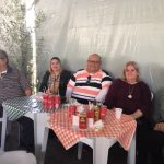 Público nas barracas e na quadra durante a Festa Junina 2019