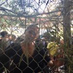 Público nas barracas e na quadra durante a Festa Junina 2019