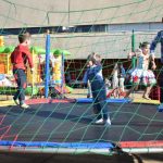 Brinquedos infláveis montados para a Festa Junina 2019