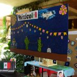 Estande com os trabalhos dos alunos na exposição da Semana Cultural