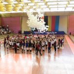 Encerramento das apresentações no ginásio da Semana Cultural