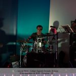 Palco e banda preparados para a Cantata de Natal