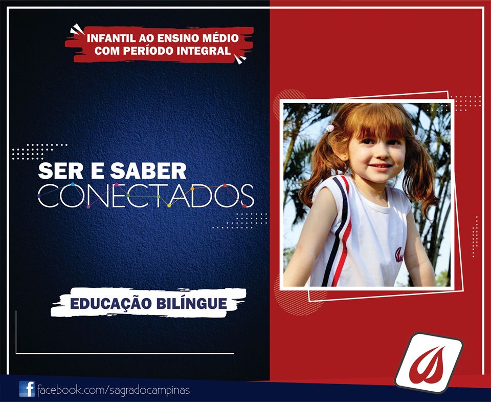 Peça de matrículas 2020 do Ser e Saber Conectados, do infantil ao ensino médio com período integral