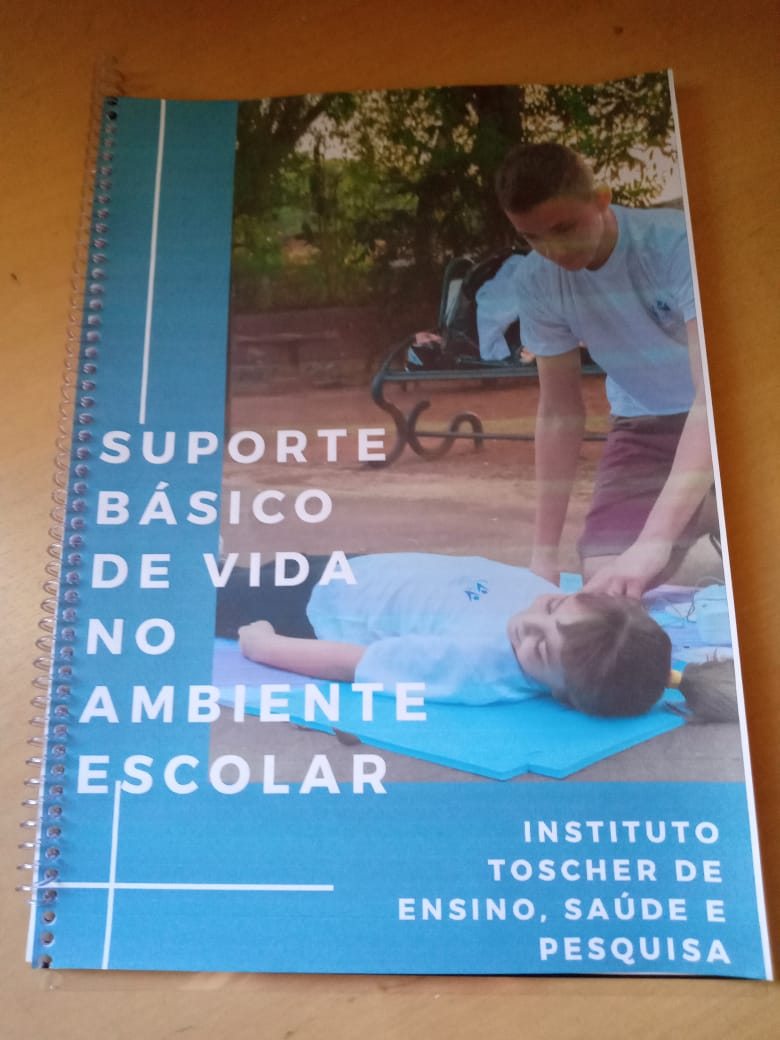 Apostila Suporte Básico de Vida no Ambiente Escolar, usada no treinamento de primeiros socorros