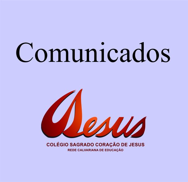Arte com o título Comunicados e a marca do colégio