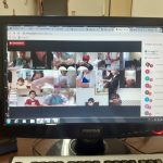 Tela da videochamada com os alunos da Educação Infantil durante uma aula on-line