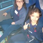 Alunos no ônibus durante a viagem ao Sítio São José