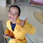 Crianças posam para foto durante o Férias no Coração