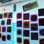 Painel com trabalhos de alunos exposto na Mostra Cultural