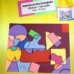 Painel de releituras artísticas feitas pelos alunos, exposto na Mostra Cultural