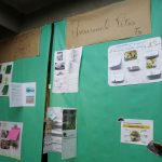 Painel com trabalhos de alunos exposto na Mostra Cultural