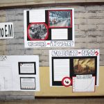Painel com trabalhos de alunos exposto na Mostra Cultural