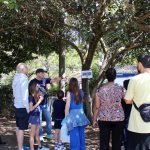 Alunos em atividade na área externa durante a Mostra Cultural