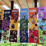 Painel com trabalhos de alunos exposto na Mostra Cultural
